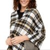 Charter Club Reversible Black Houndstooth to Plaid Wrap - Image 3