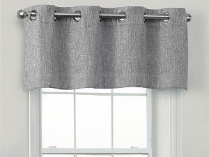 Design Solutions Top Treatment Quinn 1 Gray Window Valance