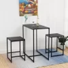 Simply Essential 3-Piece Pub Set with Backless Stools in Grey/Oak - Image 2