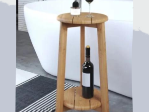 Haven Teak Tub Side Table in Natural