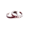 Sterling Silver 925 Garnet Hoop Earrings - Image 3