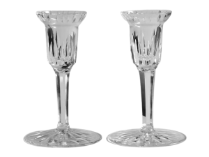 Vintage Crystal Candlesticks by Waterford Set of 2