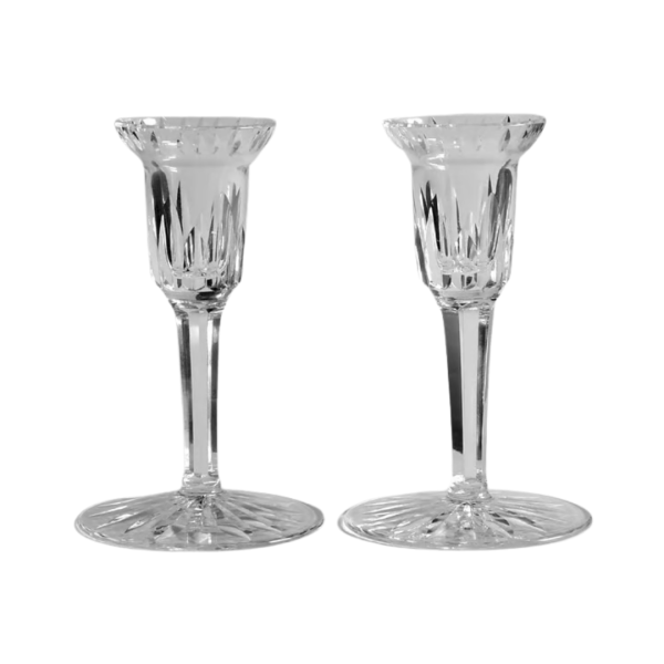 Vintage Crystal Candlesticks by Waterford Set of 2