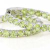 Green Peridot Rhodium Over Sterling Silver Hoop Earrings 8.84ctw - Image 2