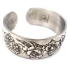 Vintage Kirk Stieff Jonquil Pewter Floral Cuff Bracelet Month of March Flower - Image 4