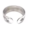Vintage Kirk Stieff Jonquil Pewter Floral Cuff Bracelet Month of March Flower - Image 5