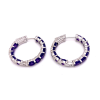 Sterling Silver African Amethyst Hoop Earrings - Image 4