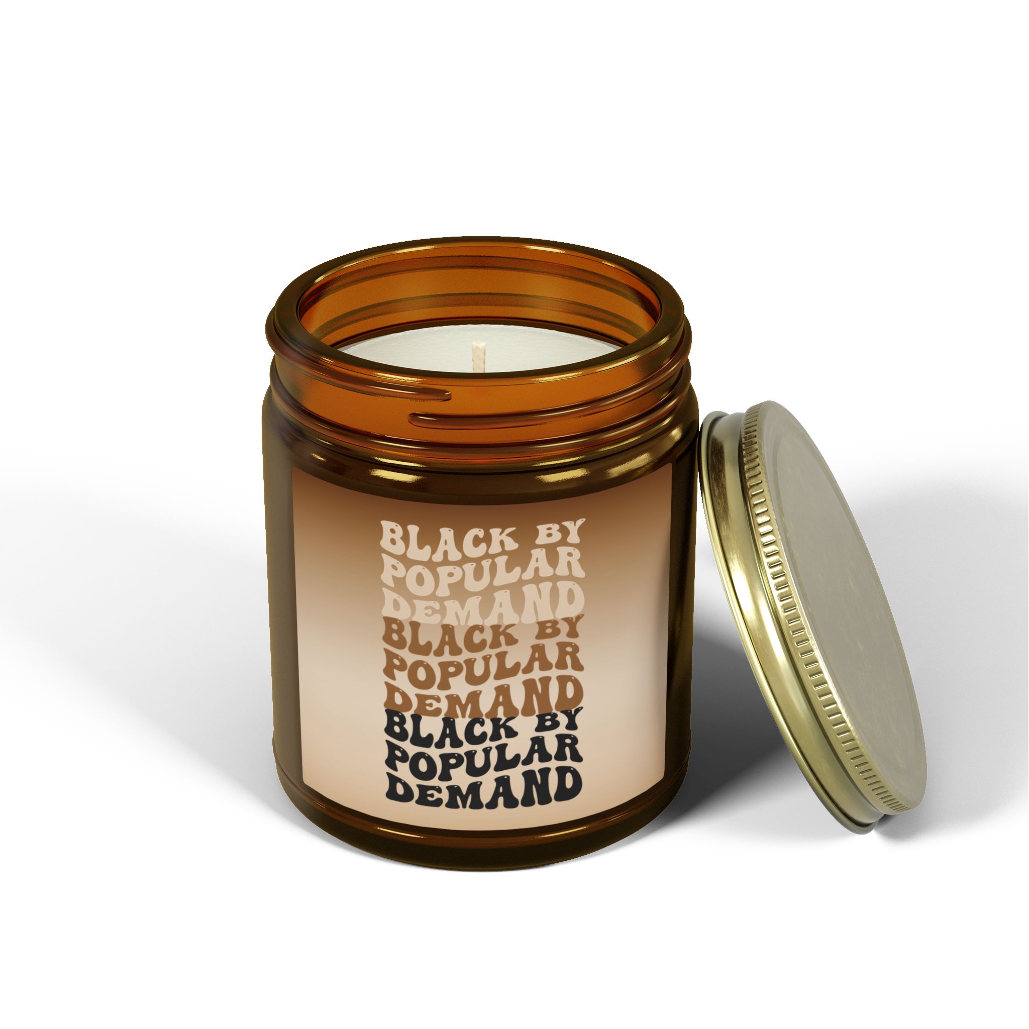 “black by popular demand" scented amber candle celebrate black history “black by popular demand" scented amber candle celebrate black history