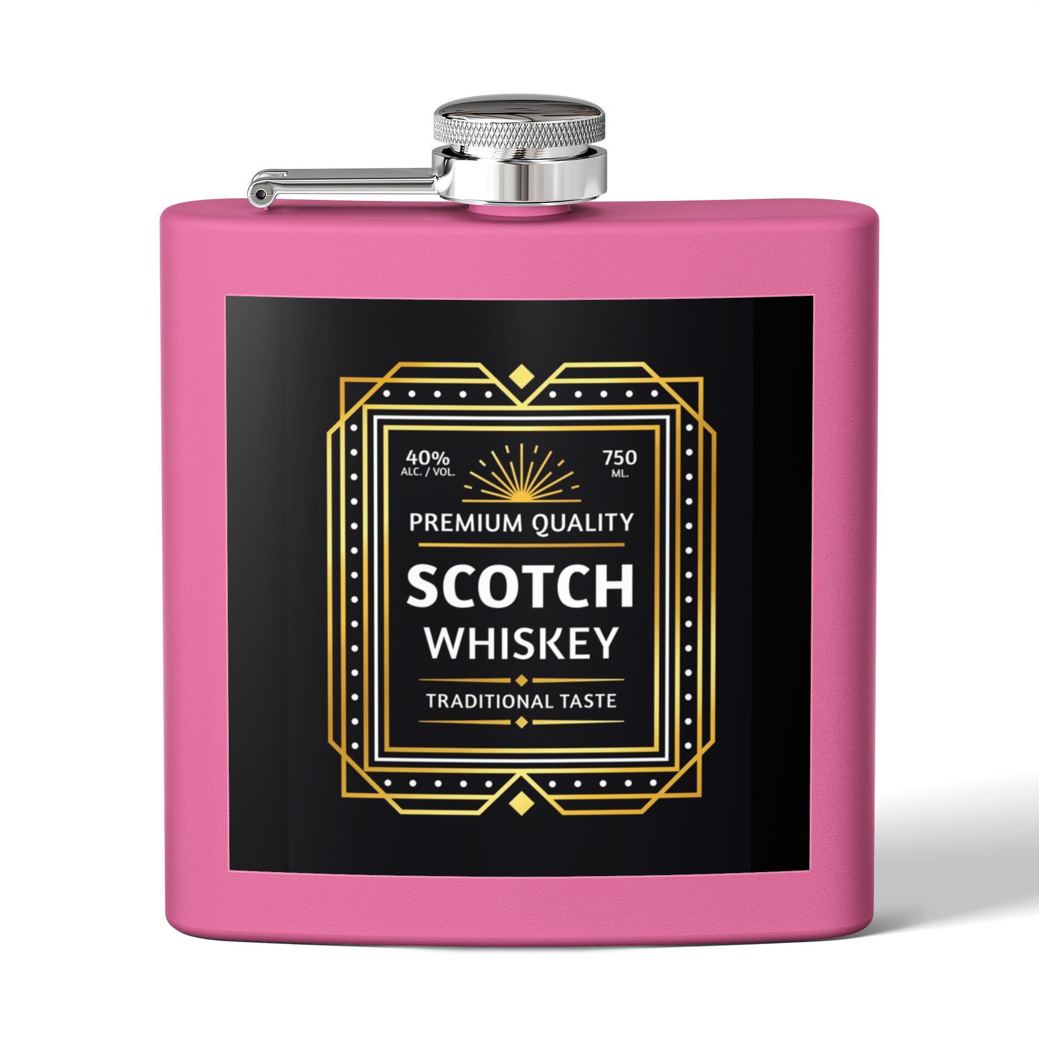 scotch label stainless steel flask 6oz pocket hip flask scotch label stainless steel flask 6oz pocket hip flask
