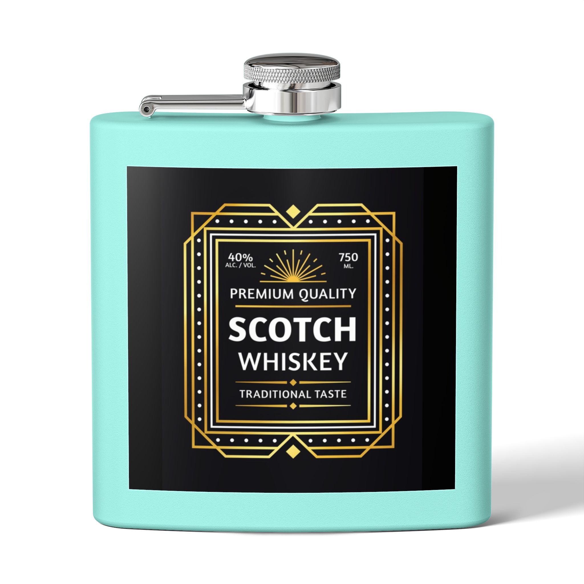 scotch label stainless steel flask 6oz pocket hip flask scotch label stainless steel flask 6oz pocket hip flask