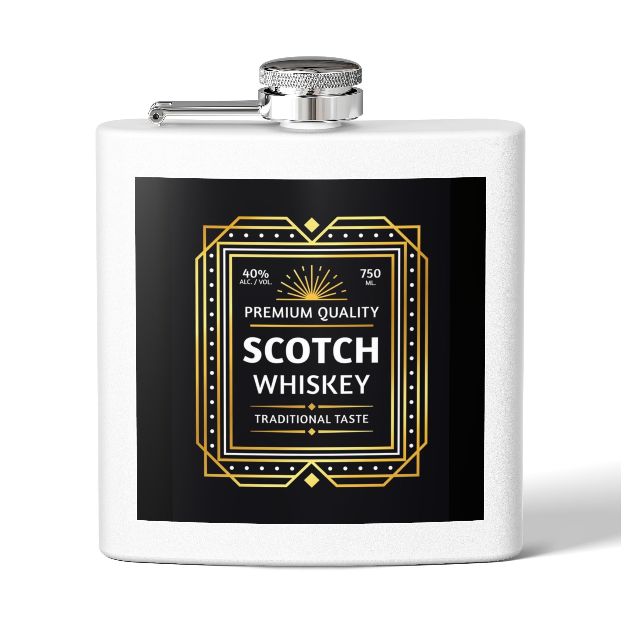 scotch label stainless steel flask 6oz pocket hip flask scotch label stainless steel flask 6oz pocket hip flask