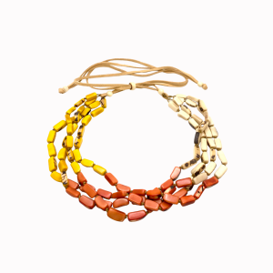 Tagua Nut Multi Strand Statement Necklace