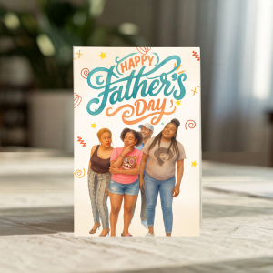 custom sketch father’s day card, personalized photo portrait, keepsake for dad, gift for him copy